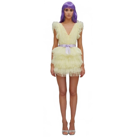 **SOLD** NWT Teen Idol Yellow Tulle Dress SM - Picture 1 of 14